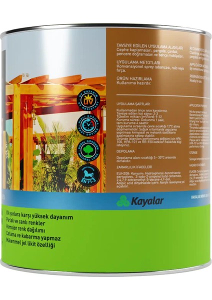 Gemina Dış Mekan Ahşap Jel Vernik 1569 Misty Grey 2.5 l