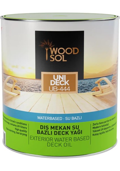Unideck Su Bazlı Ahşap Deck Yağı 1212 Teak 2.5 l fiyatları
