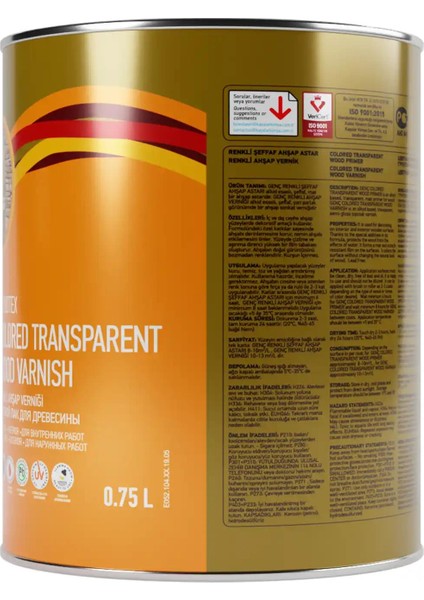 Renkli Şeffaf Ahşap Astar 8473 Antik Ceviz 0.75 l