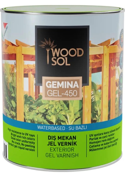 Gemina Dış Mekan Ahşap Jel Vernik 0000 Clear 0.75 l fiyatları