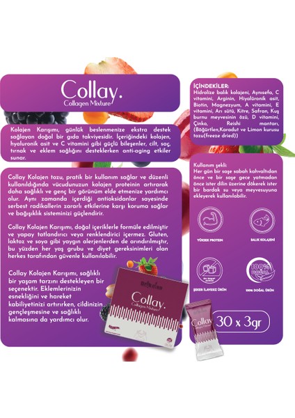 Dr. Kalan Collay  Karışımı Tozu (Balık i) %100DOĞAL (30 Saşe)