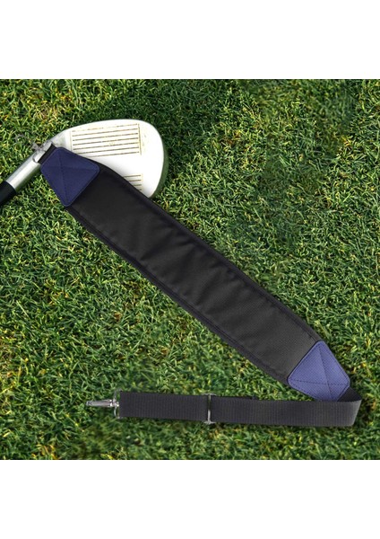 Golf Çanta Kayışı Kalın Yastıklı 2 Klips Değiştirme Ayarlanabilir Siyah Naylon (Yurt Dışından) fırsatları