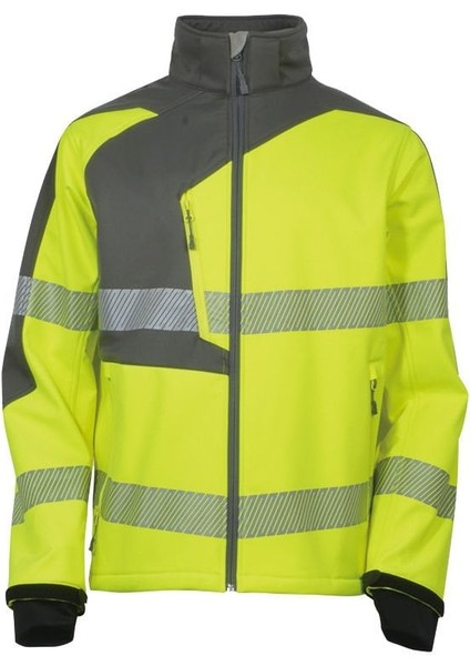 VWJK267 Yüksek Görünürlüklü Softshell Ceket Sarı - Xl