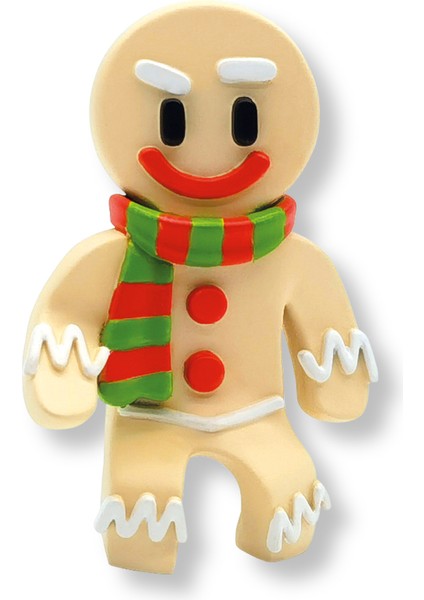 Stumble Guys Seri 1 - 3D Mini 3 Lü Figür Seti - 3 Adet Frost Yeti Gingerbread Hatchling - 5 cm