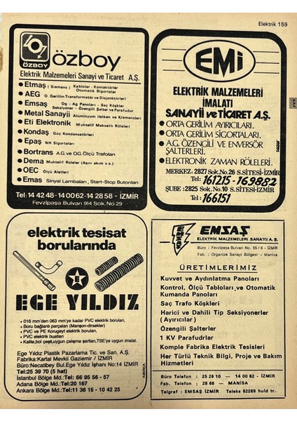 Izmir 1982-1983 Meslek Reklam Ilanı Efemera S159