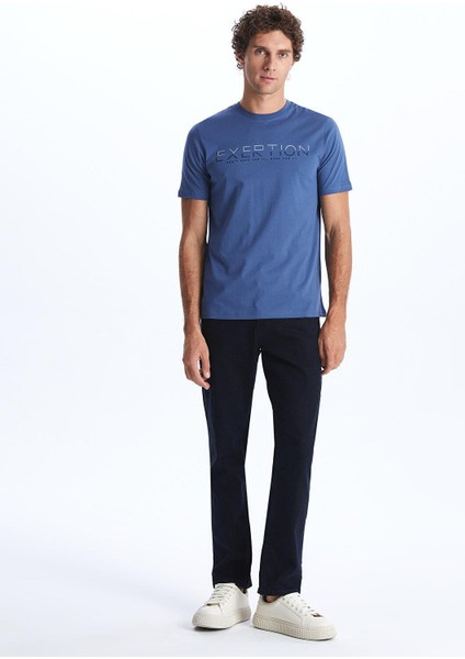 Lcwaıkıkı Classic Bisiklet Yaka Kısa Kollu Baskılı Penye Erkek Tişört modelleri