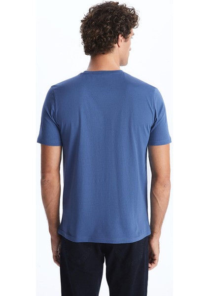 Lcwaıkıkı Classic Bisiklet Yaka Kısa Kollu Baskılı Penye Erkek Tişört indirimleri