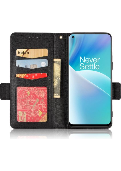 Oneplus Nord 2t 5g Için Kılıf Cüzdan Manyetik Yan Toka Kart Yuvaları Tutucu (Yurt Dışından)