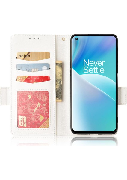 Oneplus Nord 2t 5g Için Kılıf Cüzdan Manyetik Yan Toka Kart Yuvaları Tutucu (Yurt Dışından)