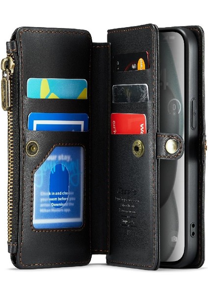 Iphone 15 Için Crossbody Durumda Artı Durumda Cüzdan Kart Tutucu Cüzdan Kılıf Için (Yurt Dışından)
