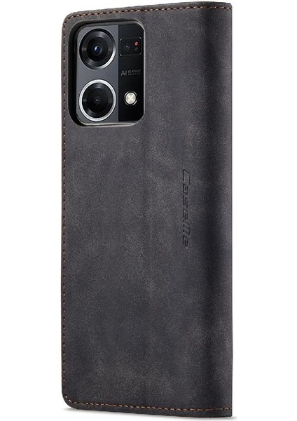 Oppo Oppo 7 4g Için Flip Case Vintage Pu Deri Cüzdan Manyetik Kapatma (Yurt Dışından)