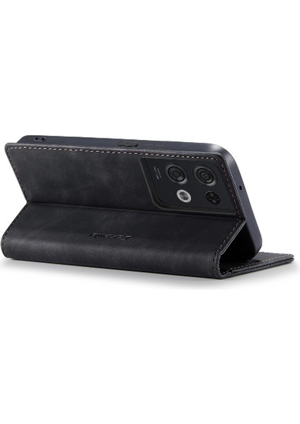 Oppo Oppo 8 Pro 5g Için Flip Case Kart Yuvası Kickstand Vintage Pu Flip (Yurt Dışından)