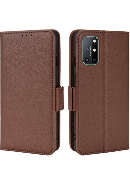 Oneplus 8t Manyetik Cüzdan Yan Toka Pu Deri Kart Yuvaları Için Kılıf (Yurt Dışından)