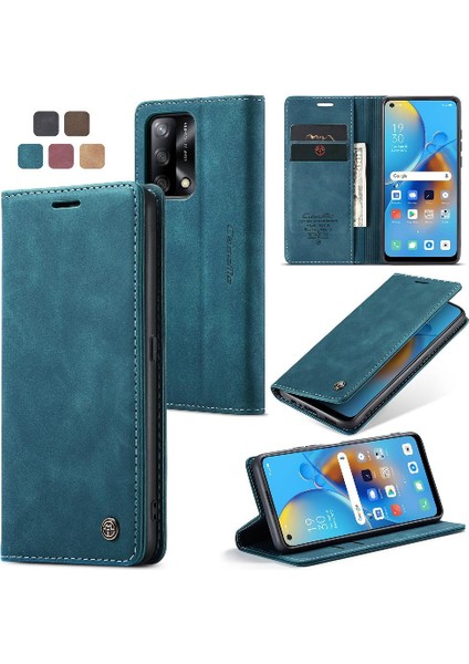 Oppo A74 4g Için Flip CASE/A95 4g Vintage Pu Deri Cüzdan Kılıf Kart Yuvası (Yurt Dışından) fırsatları