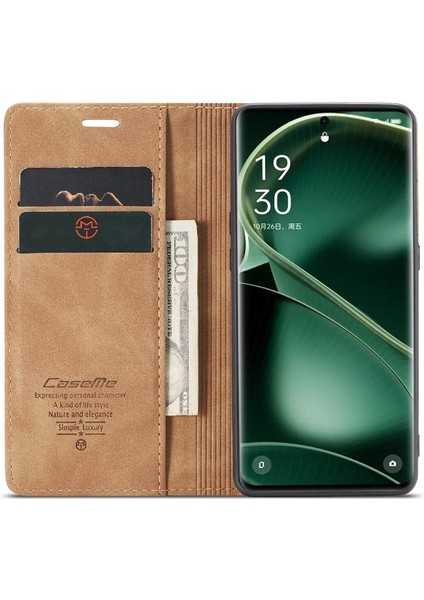 Oppo Bulmak Için Flip Case X6 5g Vintage Pu Deri Cüzdan Kılıf Kart Yuvası (Yurt Dışından)