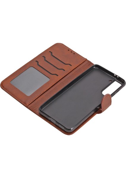 Cüzdan Kılıf Samsung Galaxy S21 Fe 5g Kickstand Için Tüm Yuvarlak Koruma (Yurt Dışından)