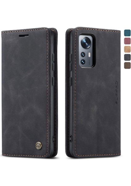 Xiaomi 12/12X/12S Için Flip Case Vintage Pu Deri Cüzdan Flip Folio Kitap (Yurt Dışından)