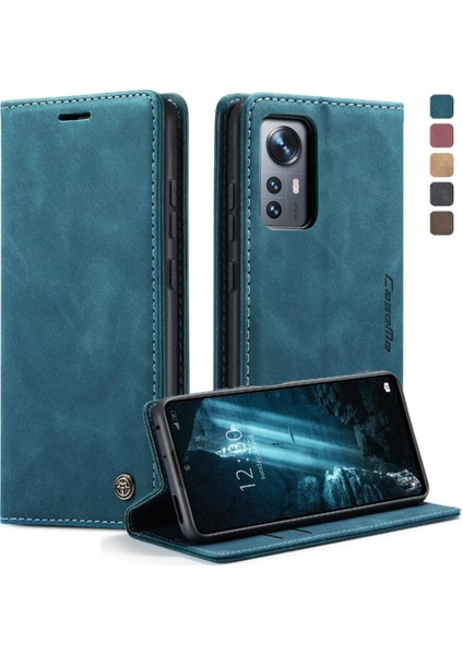 Xiaomi 12/12X/12S Için Flip Case Vintage Pu Deri Cüzdan Flip Folio Kitap (Yurt Dışından)