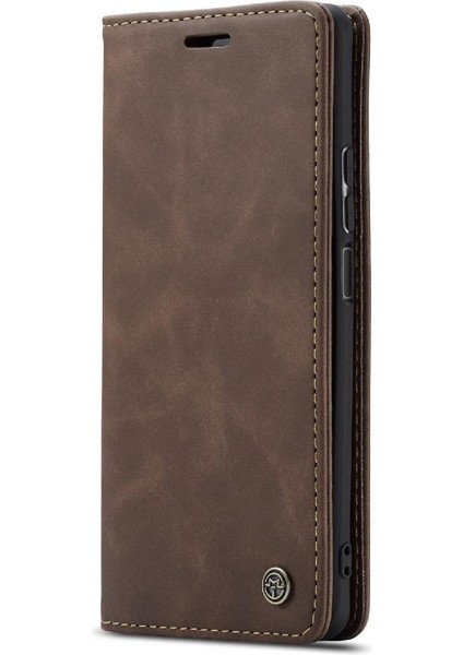 Huawei P40 Lite Için Flip Case Kılıf Kart Yuvası Kickstand Vintage Pu Deri (Yurt Dışından)