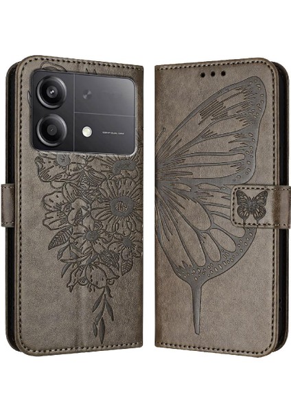 Xiaomi Poco X6 Neo 5g Premium Deri Manyetik Kabartma Flip Case (Yurt Dışından)