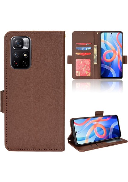 Xiaomi Redmi Için Not 11 5g Pu Deri Manyetik Cüzdan Kart Yuvaları (Yurt Dışından)