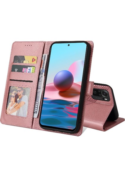 Xiaomi Redmi Not 10 Için Flip Case 4g Darbeye Kickstand Premium Üç (Yurt Dışından)