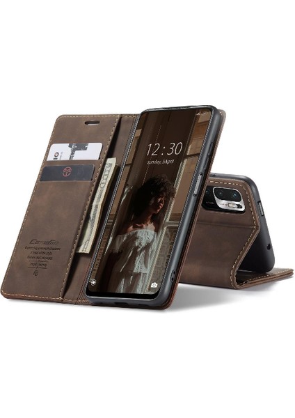 Xiaomi Poco M3 Pro 5g Için Flip Case Vintage Pu Deri Cüzdan Manyetik (Yurt Dışından)