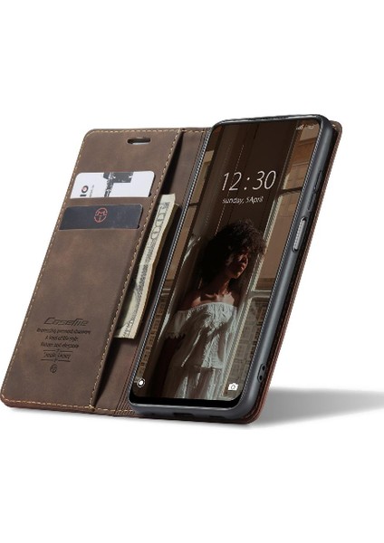 Xiaomi Poco M3 Pro 5g Için Flip Case Vintage Pu Deri Cüzdan Manyetik (Yurt Dışından)