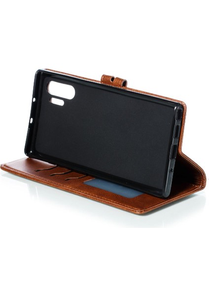 Samsung Galaxy NOTE10 Pius Kickstand Kart Tutucu Manyetik Için Cüzdan Kılıf (Yurt Dışından)