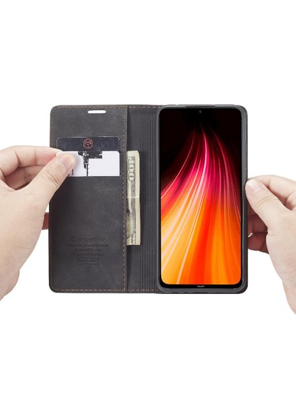 Xiaomi Redmi Not 8 Için Flip Case Kart Yuvası Kickstand Manyetik Pu (Yurt Dışından) modelleri