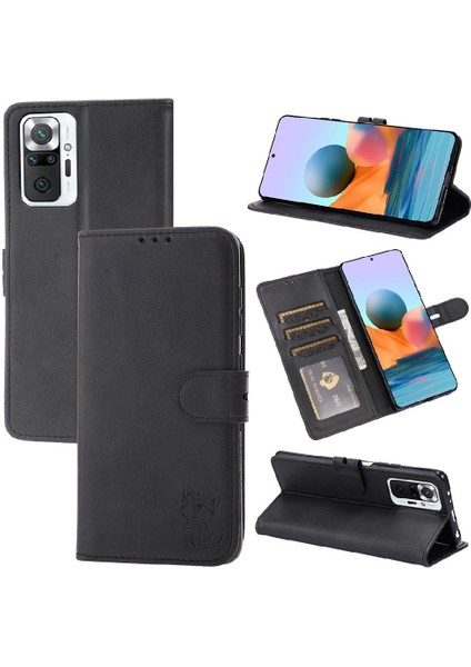 Cüzdan Kılıf Için Xiaomi Redmi Not 10 Pro Max Kart Tutucu Kickstand Tüm (Yurt Dışından)