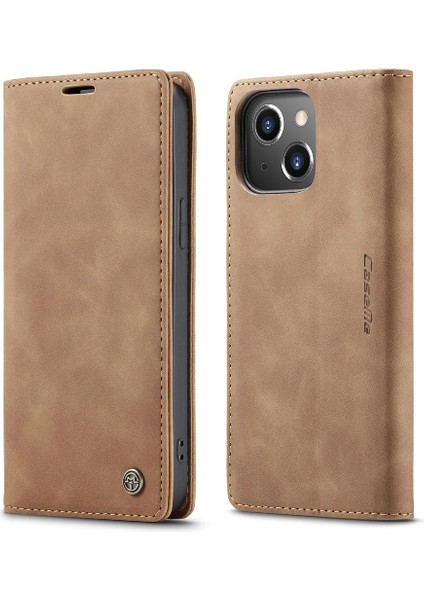 Iphone 13 Için Flip Case Kart Yuvası Kickstand Manyetik Kapatma Vintage (Yurt Dışından)