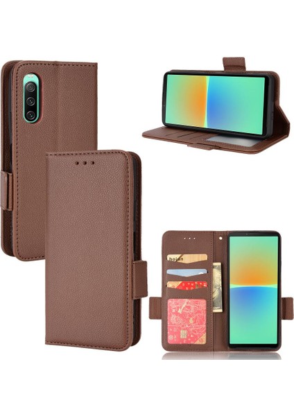 Sony Xperia 10 Iv Pu Deri Kart Yuvaları Için Kılıf Tutucu Yan Toka Cüzdan (Yurt Dışından) indirimleri