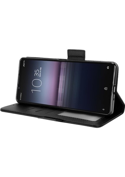 Sony Xperia 1 Ii Için Kılıf Manyetik Pu Deri Yan Toka Kart Yuvaları (Yurt Dışından)