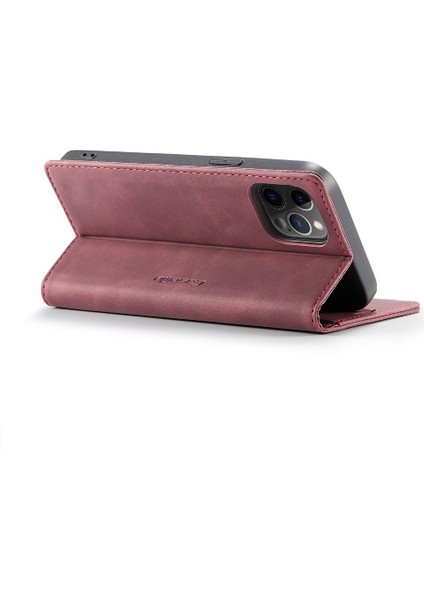 Iphone 12 Için Flip Case Pro Max Manyetik Kapatma Darbeye Vaka Kart Yuvası (Yurt Dışından)