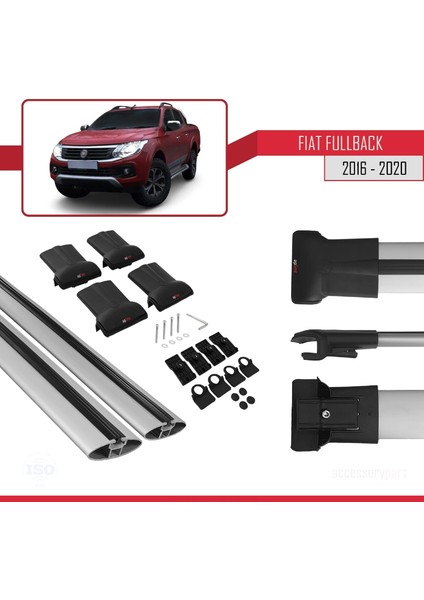 Fiat Fullback 2016-2020 Arası ile Uyumlu Fly Model Ara Atkı Tavan Barı Gri indirimleri