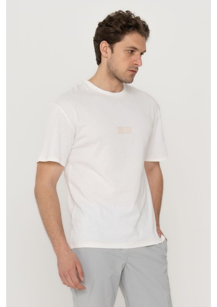 Jack & Jones Erkek Göğüs Baskılı Tişört - Faded