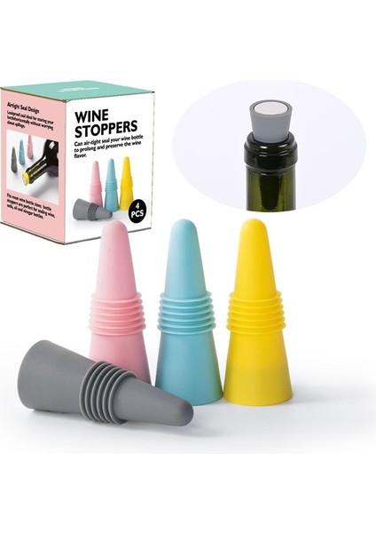 Taze Sızdırmazlık Silikon Şarap Şişesi Tıpası Konik (Yurt Dışından) fiyatları