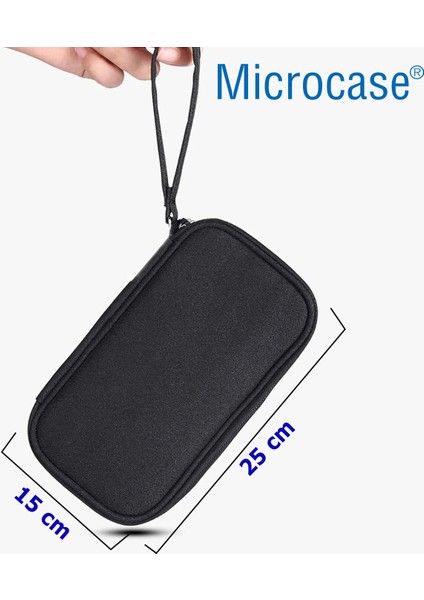 Taşınabilir   Çift Katman ve Fermuarlı 8 Bölmeli Çoklu HDD Organizer Büyük Boy 15X25CM -AL4403