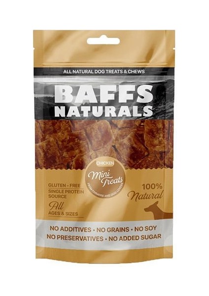 Baffs Natural Baffs Naturals Tavuk Mini Ödül Köpek Ödül Maması 100 gr