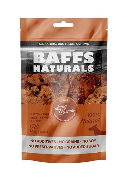 Baffs Natural Baffs Naturals Kuzu Ciğer Bisküvi Köpek Ödül Maması 100 gr