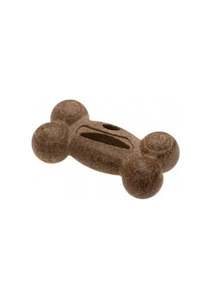 Ecomfy Toy Woody Kemik Ödül Hazneli Ahşap Köpek Oyuncağı Kahverengi 11 cm