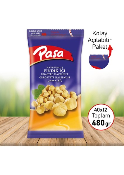 Kavrulmuş Fındık İçi 40 GR x 12 Adet (Naturel 1. Kalite)