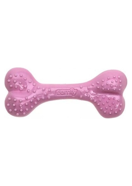 Comfy Toy Kemik Şeklinde Çilek Aromalı Köpek Oyuncağı Pembe 12.5 cm