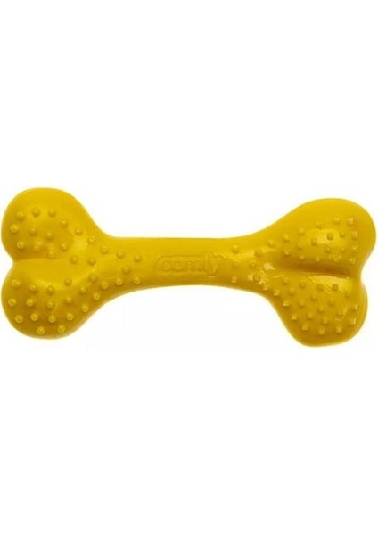 Comfy Toy Kemik Şeklinde Ananas Aromalı Köpek Oyuncağı Sarı 16.5 cm