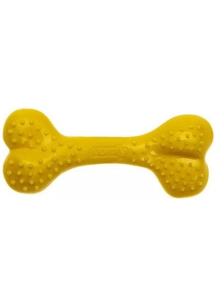 Comfy Toy Kemik Şeklinde Ananas Aromalı Köpek Oyuncağı Sarı 12.5 cm