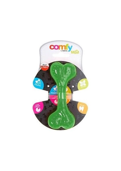 Comfy Dental Naneli Diş Kaşıyıcı Köpek Kemik Oyuncağı Yeşil 8.5 cm