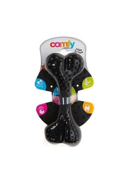 Comfy Dental Meyan Köklü Köpek Kemik Oyuncağı siyah 12.5 cm