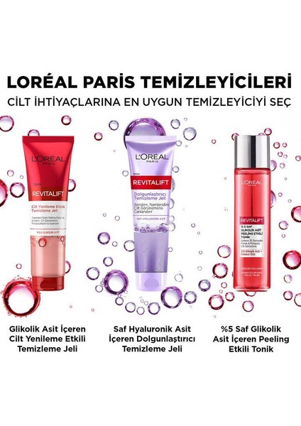 L'oréal Paris 3 Adet Loreal Paris Revitalift Dolgunlaştırıcı Temizleme Jeli 150 Ml Ve Rosıe