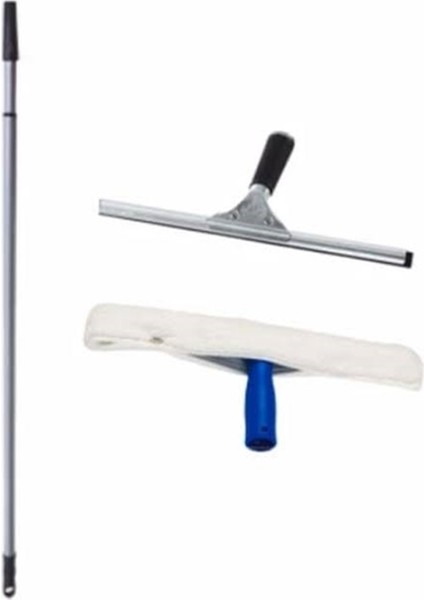 Mck Profesyonel Pencere,cam,ayna Temizleme Seti,duş ve Cam Için Cam Sileceği 35CM Çekçek,peluş (Bez)